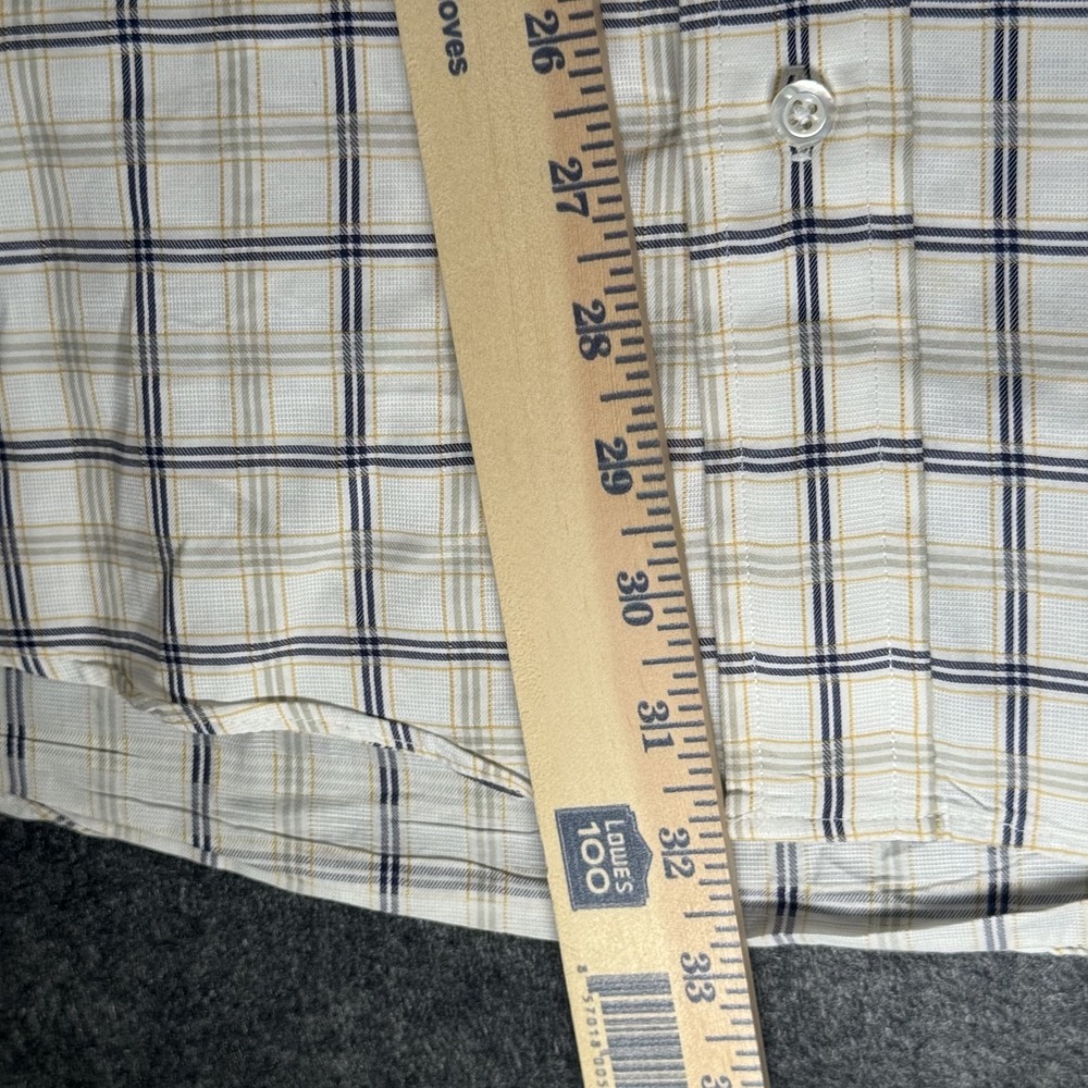 Vintage Burberry London Shirt Men Medium Nova Check Beige Black Plaid Button Up - Picture 8 of 10